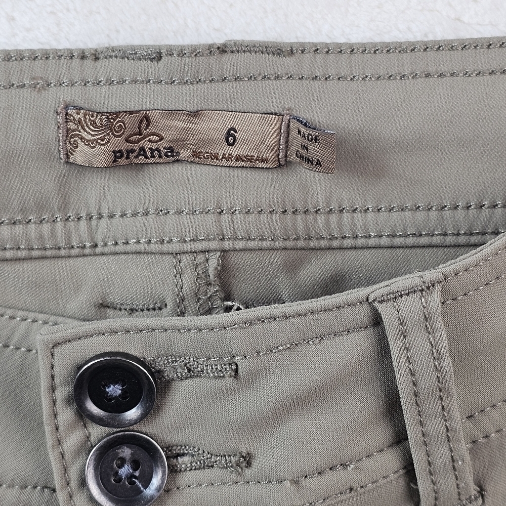 Prana Hiking Pants light weight Women’s 6 Outdoor Travel Walk Cargo Khaki - Picture 8 of 12